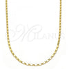 Gold Tone Basic Necklace, Polished, Golden Finish, 04.213.0004.24.GT