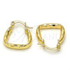 Oro Laminado Small Hoop, Gold Filled Style Diamond Cutting Finish, Golden Finish, 02.170.0161.15