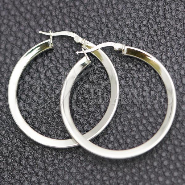 Sterling Silver Medium Hoop, Polished, Silver Finish, 02.389.0099.30