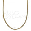 Oro Laminado Basic Necklace, Gold Filled Style Curb Design, Polished, Golden Finish, 5.233.033.18