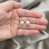 Sterling Silver Stud Earring, with Ivory Pearl, Polished, Silver Finish, 02.408.0086.10