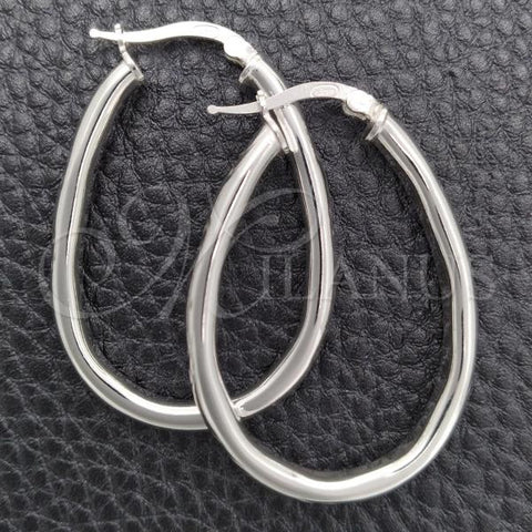 Sterling Silver Medium Hoop, Polished, Silver Finish, 02.389.0125.40