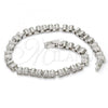 Rhodium Plated Tennis Bracelet, with White Cubic Zirconia, Polished, Rhodium Finish, 03.210.0019.1.08