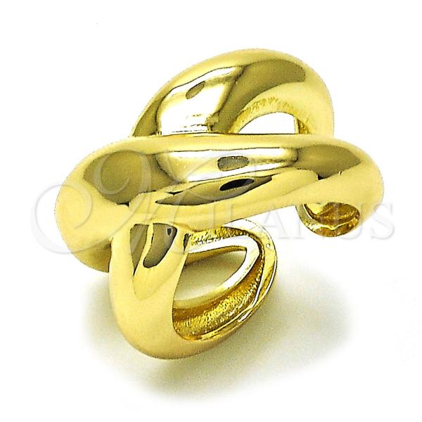Oro Laminado Elegant Ring, Gold Filled Style Chunky Design, Polished, Golden Finish, 01.213.0043