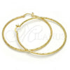 Oro Laminado Large Hoop, Gold Filled Style Diamond Cutting Finish, Golden Finish, 02.168.0039.60