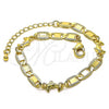 Oro Laminado Fancy Bracelet, Gold Filled Style Mariner and Dolphin Design, Polished, Golden Finish, 03.63.2276.07