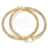 Oro Laminado Extra Large Hoop, Gold Filled Style Diamond Cutting Finish, Golden Finish, 02.170.0125.70