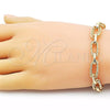 Oro Laminado Fancy Bracelet, Gold Filled Style Polished, Golden Finish, 03.415.0005.07