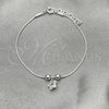 Sterling Silver Adjustable Bolo Bracelet, Star and Ball Design, Polished, Silver Finish, 03.402.0013.07