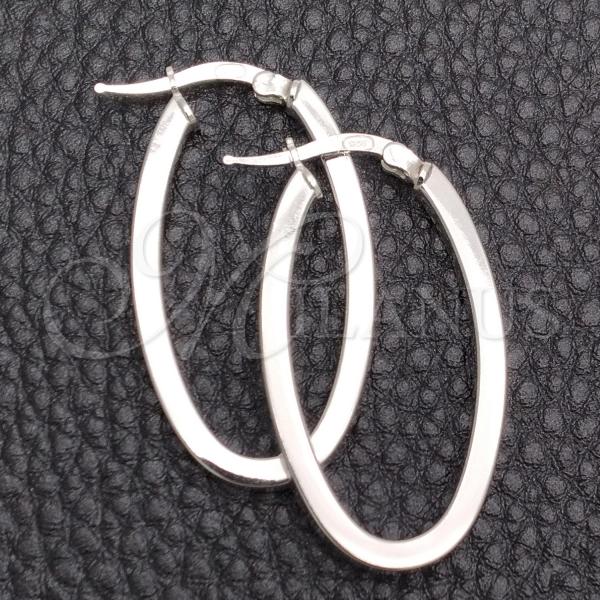 Sterling Silver Medium Hoop, Polished, Silver Finish, 02.389.0122.30