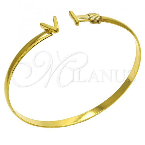 Oro Laminado Individual Bangle, Gold Filled Style Polished, Golden Finish, 07.185.0017.06 (05 MM Thickness, One size fits all)