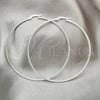 Sterling Silver Large Hoop, Hollow Design, Polished, Silver Finish, 02.389.0186.70