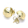 Oro Laminado Stud Earring, Gold Filled Style Polished, Golden Finish, 02.100.0118.1