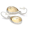 Rhodium Plated Dangle Earring, Teardrop Design, with Light Silk Swarovski Crystals, Polished, Rhodium Finish, 02.239.0016.1