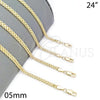 Oro Laminado Basic Necklace, Gold Filled Style Polished, Golden Finish, 04.63.1361.24