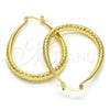 Oro Laminado Medium Hoop, Gold Filled Style Diamond Cutting Finish, Golden Finish, 02.170.0083.35