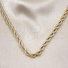 Oro Laminado Basic Necklace, Gold Filled Style Rope Design, Polished, Golden Finish, 04.213.0206.22