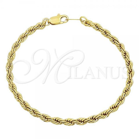 Oro Laminado Basic Bracelet, Gold Filled Style Rope Design, Polished, Golden Finish, 5.222.034.07