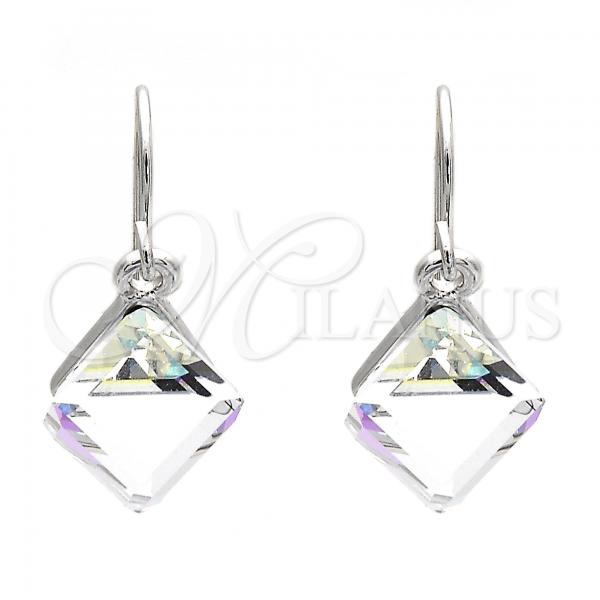Rhodium Plated Dangle Earring, with Crystal Swarovski Crystals, Polished, Rhodium Finish, 02.239.0002.6