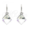 Rhodium Plated Dangle Earring, with Crystal Swarovski Crystals, Polished, Rhodium Finish, 02.239.0002.6