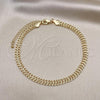 Oro Laminado Basic Anklet, Gold Filled Style Polished, Golden Finish, 03.319.0003.10