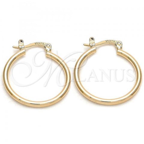 Oro Laminado Small Hoop, Gold Filled Style Polished, Golden Finish, 02.58.0020.20