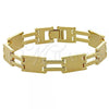 Oro Laminado Solid Bracelet, Gold Filled Style Polished, Golden Finish, 5.034.004.2