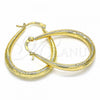 Oro Laminado Medium Hoop, Gold Filled Style Diamond Cutting Finish, Golden Finish, 02.170.0281.30