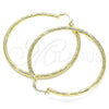 Oro Laminado Large Hoop, Gold Filled Style Diamond Cutting Finish, Golden Finish, 02.213.0242.1.60