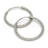 Sterling Silver Small Hoop, Diamond Cutting Finish, Rhodium Finish, 02.285.0001.25