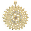 Oro Laminado Fancy Pendant, Gold Filled Style Sun Design, with  Cubic Zirconia, Golden Finish, 45.021