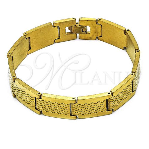 Stainless Steel Solid Bracelet, Polished, Golden Finish, 03.114.0310.2.08