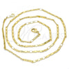 Oro Laminado Basic Necklace, Gold Filled Style Polished, Golden Finish, 04.213.0085.24