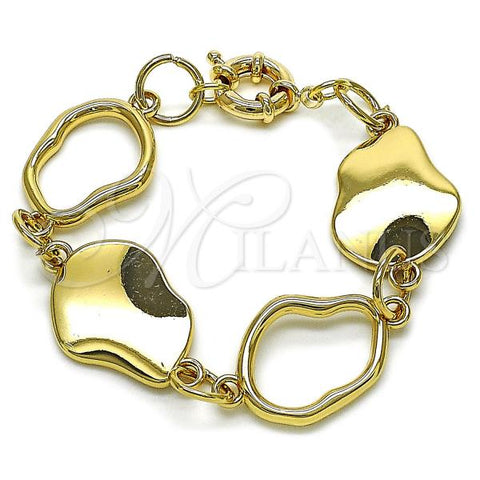 Oro Laminado Fancy Bracelet, Gold Filled Style Polished, Golden Finish, 03.429.0006.07