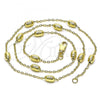 Oro Laminado Basic Necklace, Gold Filled Style Rolo Design, Polished, Golden Finish, 04.213.0281.18