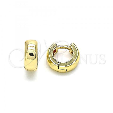 Oro Laminado Huggie Hoop, Gold Filled Style Polished, Golden Finish, 02.195.0132.10