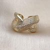 Oro Laminado Multi Stone Ring, Gold Filled Style with White Cubic Zirconia and White Micro Pave, Diamond Cutting Finish, Golden Finish, 01.266.0068