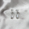 Sterling Silver Stud Earring, Teardrop Design, Polished, Silver Finish, 02.401.0098