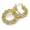 Oro Laminado Small Hoop, Gold Filled Style Polished, Tricolor, 02.99.0030.25