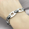 Stainless Steel Solid Bracelet, Polished, Steel Finish, 03.114.0401.09