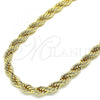 Oro Laminado Basic Necklace, Gold Filled Style Rope Design, Polished, Golden Finish, 04.213.0207.24