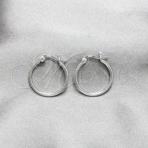 Sterling Silver Small Hoop, Polished, Silver Finish, 02.409.0008.20