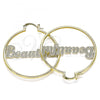 Oro Laminado Medium Hoop, Gold Filled Style Nameplate Design, Polished, Golden Finish, 02.213.0222.40