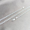 Sterling Silver Basic Necklace, Curb Design, Polished, Silver Finish, 04.420.0029.24
