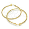 Oro Laminado Large Hoop, Gold Filled Style Diamond Cutting Finish, Golden Finish, 02.168.0039.50