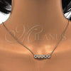 Oro Laminado Pendant Necklace, Gold Filled Style with White Cubic Zirconia, Polished, Golden Finish, 04.213.0048.16