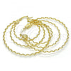 Oro Laminado Large Hoop, Gold Filled Style Diamond Cutting Finish, Golden Finish, 02.168.0045.55