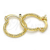 Oro Laminado Small Hoop, Gold Filled Style Diamond Cutting Finish, Golden Finish, 02.96.0088.15