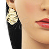 Oro Laminado Stud Earring, Gold Filled Style Polished, Golden Finish, 02.385.0036