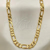 Oro Laminado Basic Necklace, Gold Filled Style Figaro Design, Polished, Golden Finish, 5.222.013.20